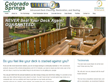 Tablet Screenshot of coloradospringsdeckrestoration.com